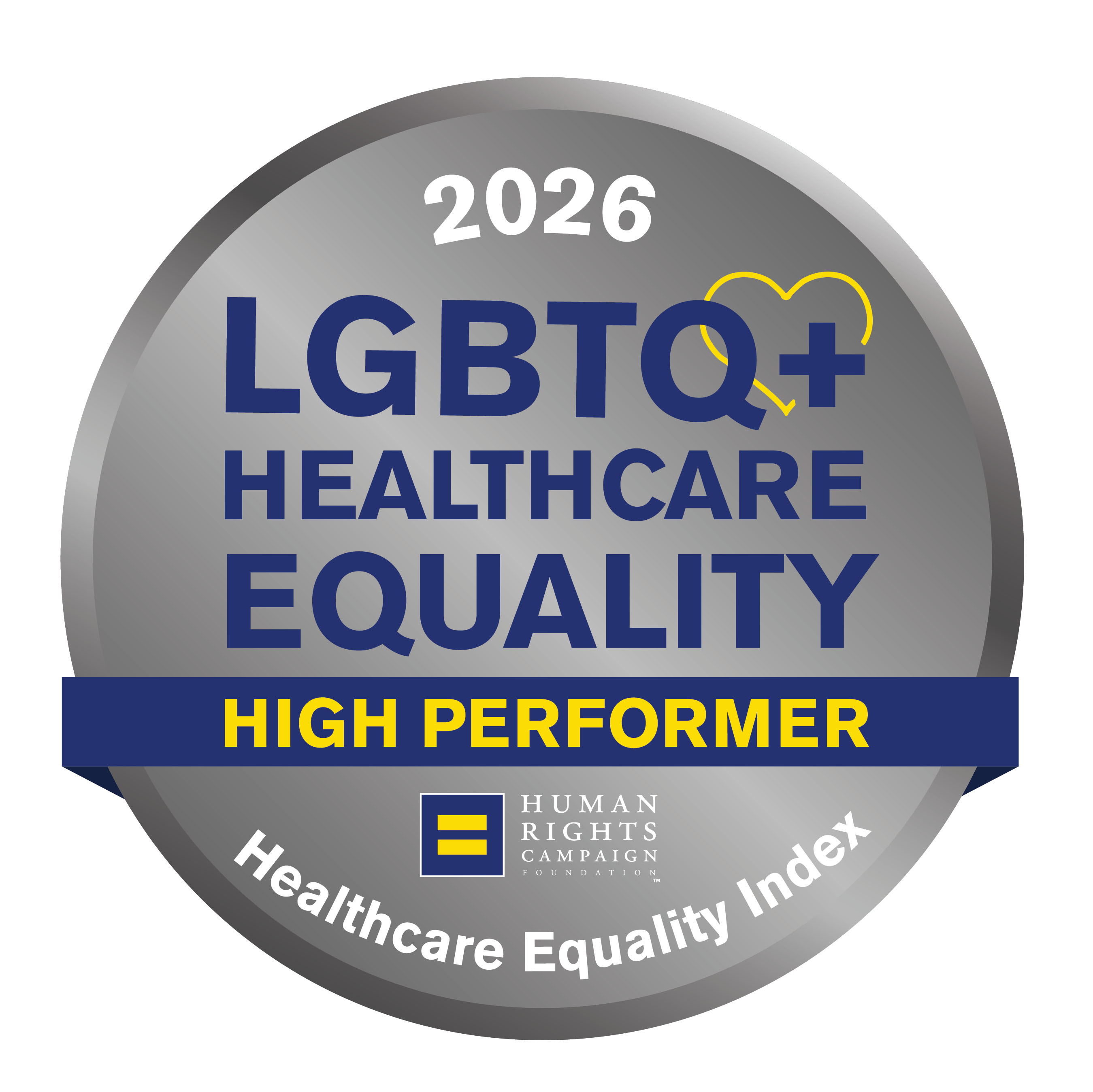 LGBTQ+ Healthcare Equality High Performer badge